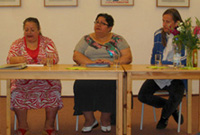 Ursula Rose und Marie Strauss w&auml;hrend des Gespr&auml;chs